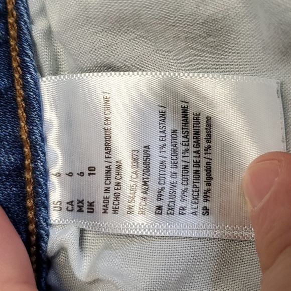 AMERICAN Eagle stretch size 6 slouchy Bermuda jean shorts - Picture 8 of 8